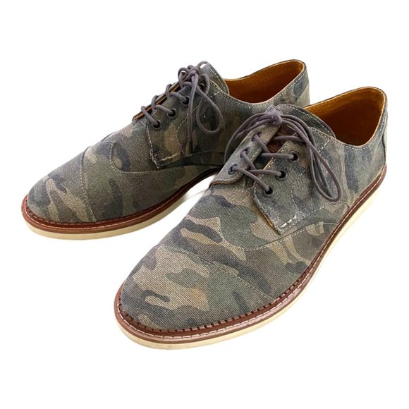 Toms Other - Toms Brogue Oxford Shoes - Canvas Camo, Size 10.5